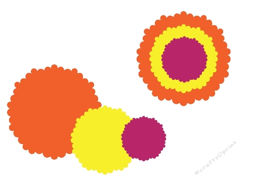 3D Layered Scalloped Circles – SVG & Silhouette Cutting File