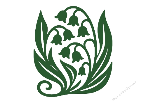 Lily of the Valley Silhouette – SVG Botanical Cutting File