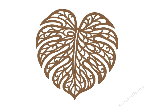 Ornate Heart‑Leaf Silhouette – SVG Decorative Botanical Cut File