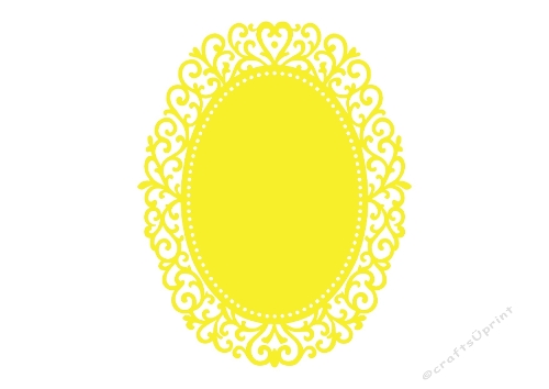 Ornate Oval Frame Silhouette – SVG Decorative Cut File