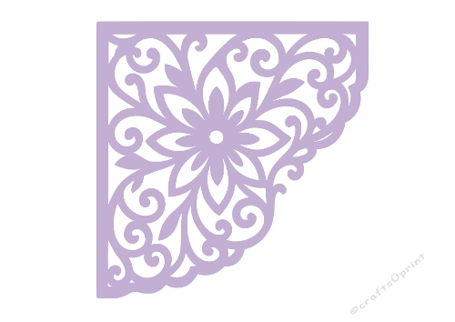 Floral Corner Ornament Silhouette – SVG Decorative Scrollwork Cut File