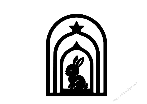 Rabbit Arch Silhouette SVG