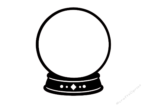 Mystical Fortune Teller Silhouette for Cards & Silhouette Crafts