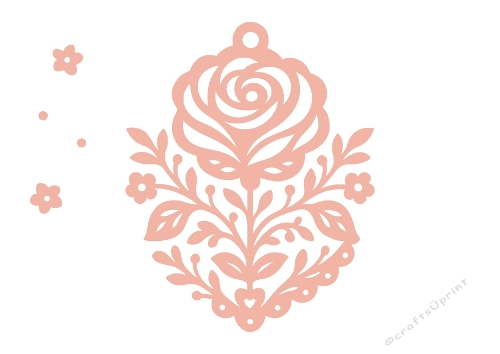 Decorative Hanging Cut File for Cards & Silhouette Crafts