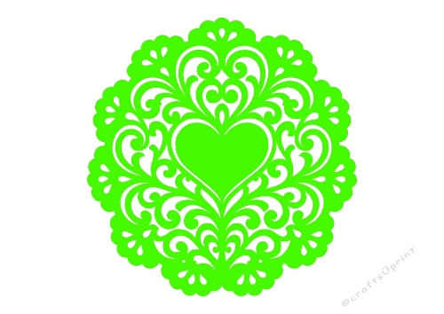 Ornamental Heart Circle SVG 
