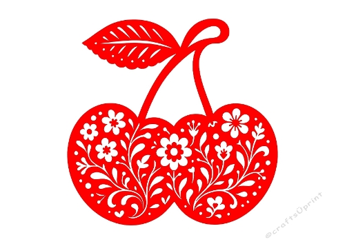  Decorative Fruit Silhouette Cut File for Cards & Silhouette Crafts