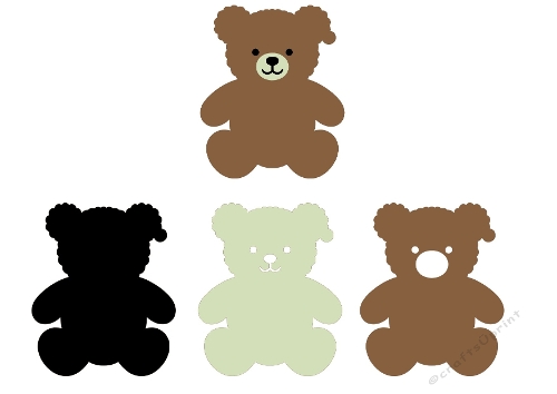 Cute Bear Silhouettes & Variations for Cards & Silhouette Crafts