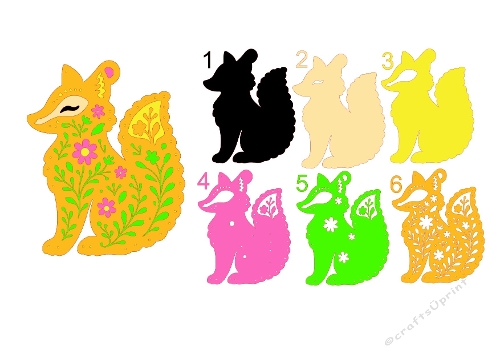 Patterned & Silhouette Woodland Cut Files for Cards & Silhouette Crafts