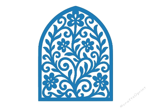 Ornamental Window Silhouette Cut File for Cards & Silhouette Crafts