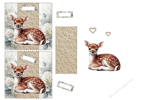Fawn 3D Card Sheet