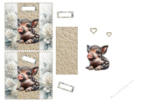 Piglet 3D Card Sheet
