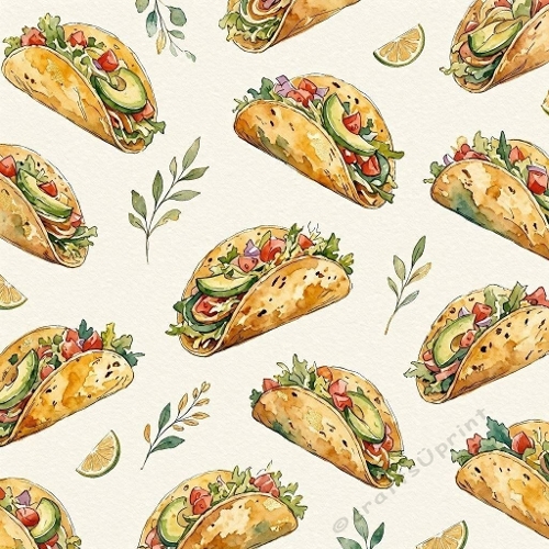 Tacos Seamless Pattern
