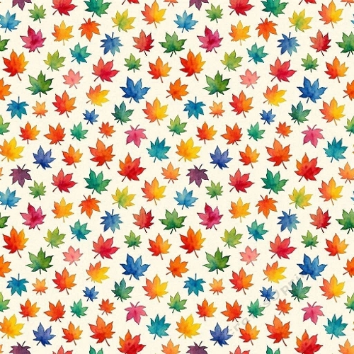 Colorful Maple Leaves Seamless Pattern