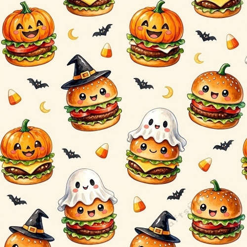 Kawaii Halloween Burgers