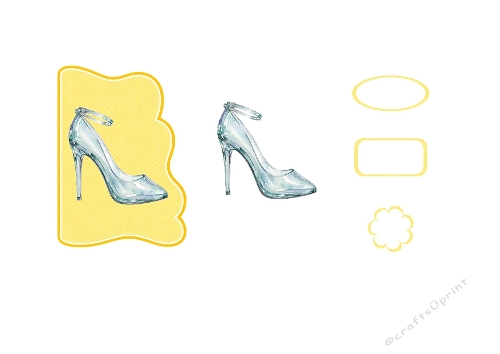 3D Glass Slipper Topper  Elegant Transparent High Heel