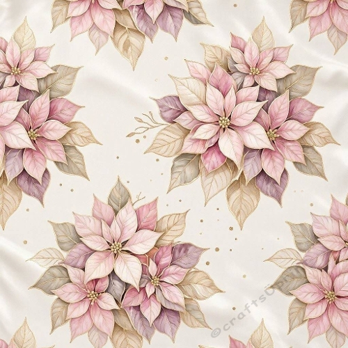 Soft Pink Poinsettia Pastel Floral Pattern 1024x1024 JPEG
