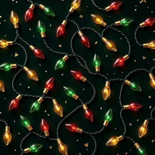 Festive Christmas Light Garland Pattern 1024x1024 JPEG