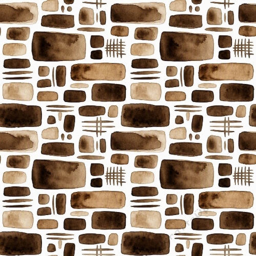 Brown Tan Watercolor Geometric Shapes Abstract Pattern 1024x1024 JPEG