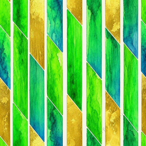 Green Blue Gold Watercolor Geometric Parallelogram Pattern 1024x1024 JPEG