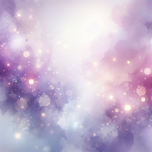 Watercolor Purple Galaxy – 1024×1024 Sparkle & Bokeh Abstract Background