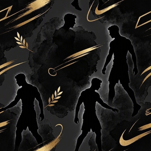 Gold & Black Athlete Seamless Paper