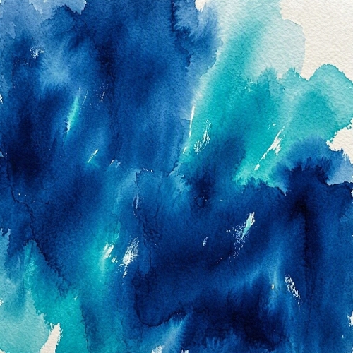 Ocean Blue Watercolor Texture Paper