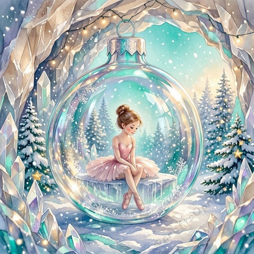 Ballerina Bauble Crystal Cave Paper