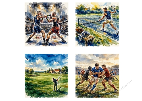 Action Sports Men Craft Paper Kit