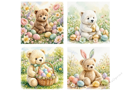 Easter Teddy Bear Craft Paper Kit