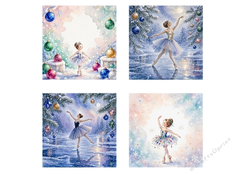 Winter Ballerina Craft Paper Kit
