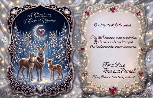 Christmas Deer Family Card 