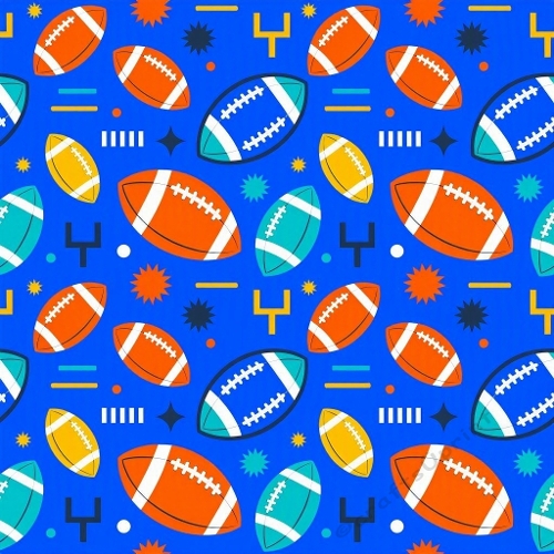 Football Sports Pattern Seamless Blue