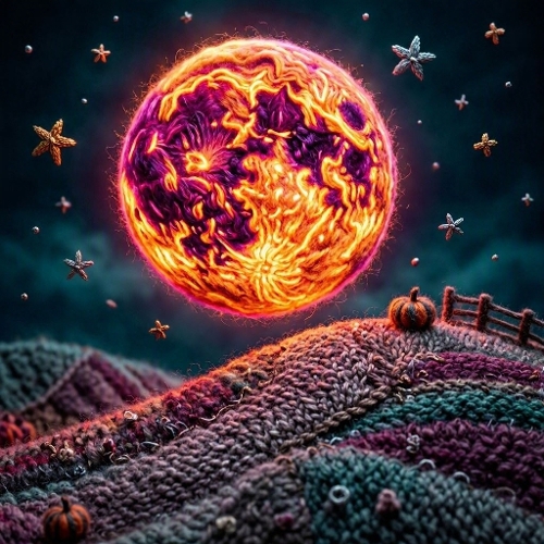 Wool Frozen Lake – Cosmic Yarn Sunset & Pumpkin Hills