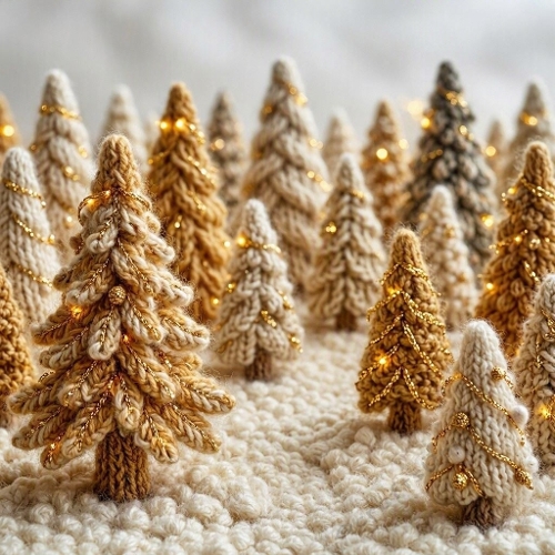 Wool Golden Forest – Shimmering Golden Lights & Peaceful Christmas Glow