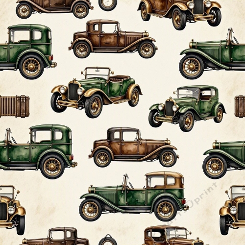 Retro Antique Automobile Seamless Craft Paper