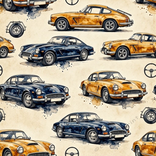 Vintage Grand Tourer Sports Car Craft Paper