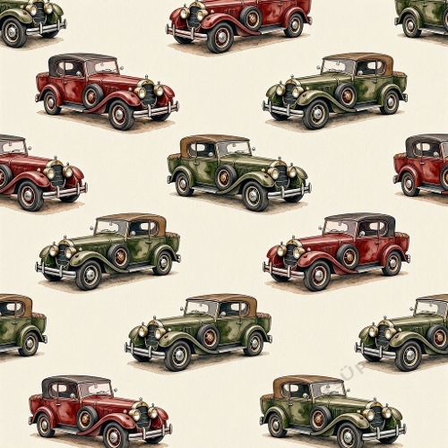 Classic Vintage Coupe Seamless Craft Paper