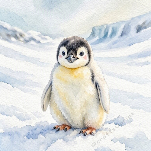 Cute Baby Penguin Winter Craft Kit  