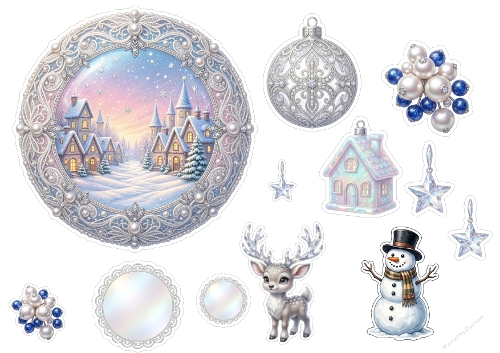 Winter Wonderland Decoupage Card Kit