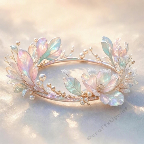 Iridescent Crystal Crown Winter Paper