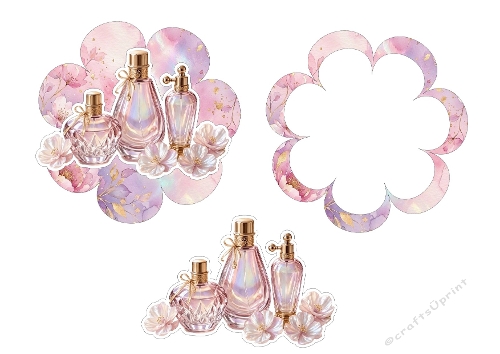 Perfume Bottles 3D Decoupage Card Kit