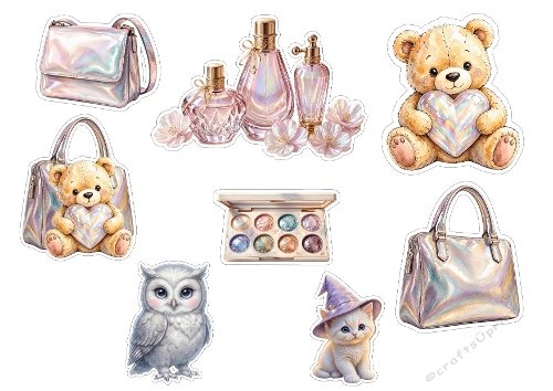 Cute Iridescent Stickers Craft Kit