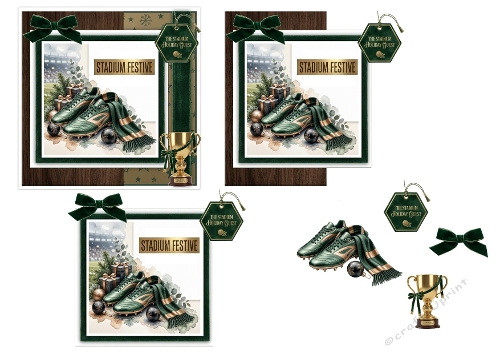 Men Stadium Festive 3D Decoupage Kit