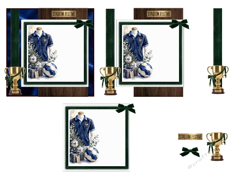 Men Blue Football Jersey 3D Decoupage Kit