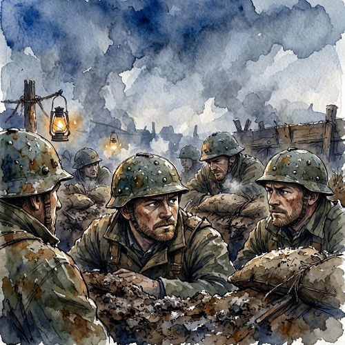 WWII Soldiers Trench Strategy Craft Paper