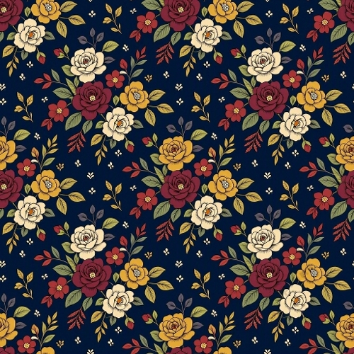Vintage Floral Seamless Craft Paper