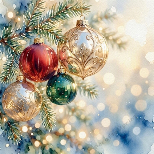 Vintage Christmas Ornaments Craft Paper