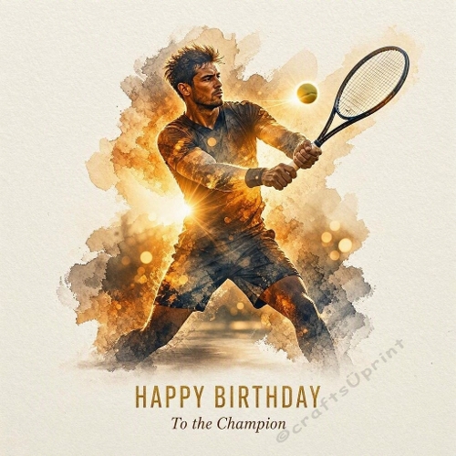 Tennis Birthday Sports Craft Paper
