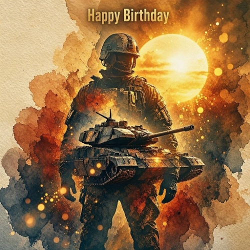 Military Tank Birthday Craft Paper