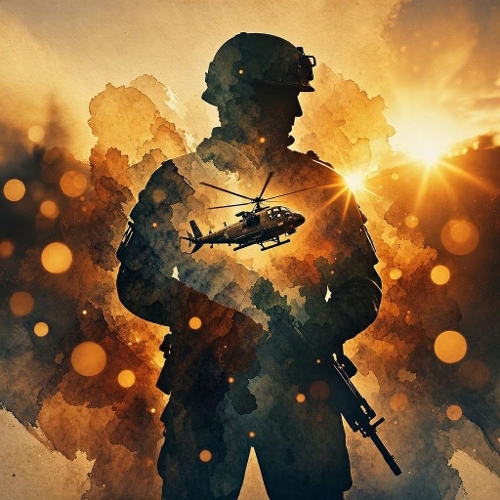 Military Helicopter Soldier Craft Paper